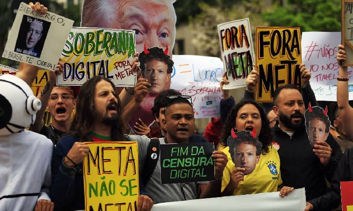 Ato em São Paulo cobra neutralidade da Meta nas eleições