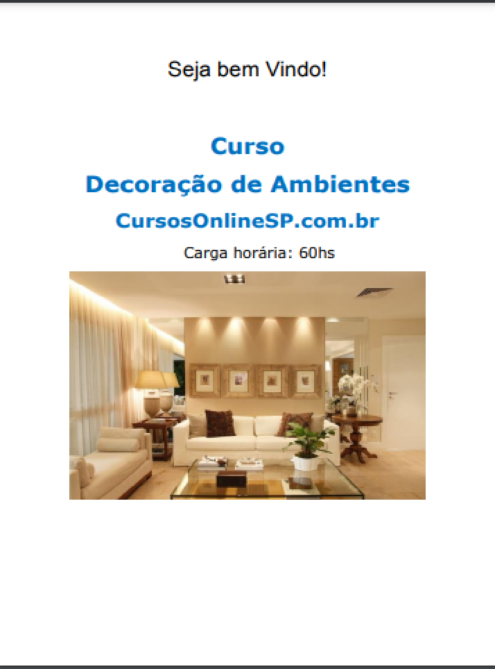 Curso de Decoração de Ambientes