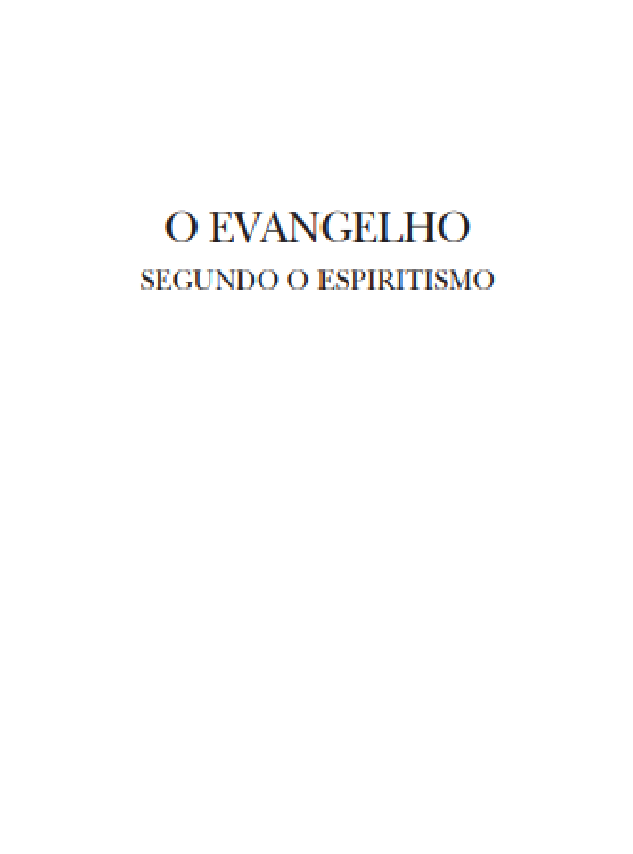 O Evangelho Segundo o Espiritismo